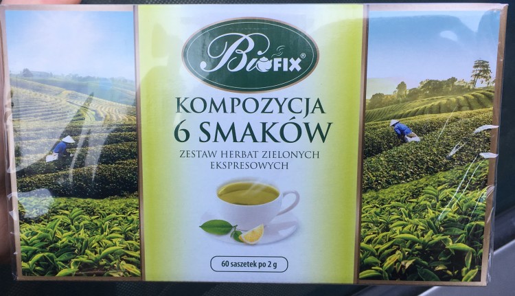Набор зелёного чая Biofix 6 вкусов 60*2 г  