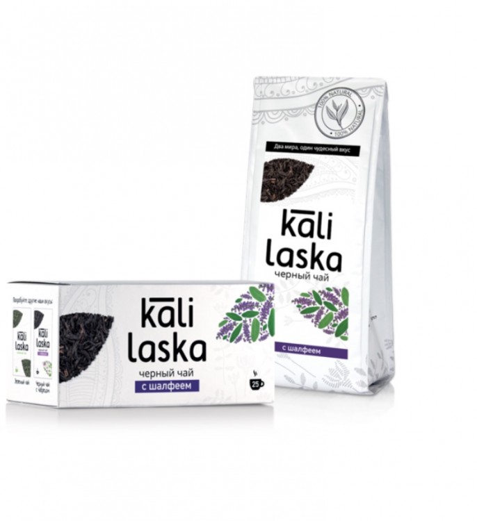 Чай «Kali Laska» черный байховый с шалфеем 25*2г 