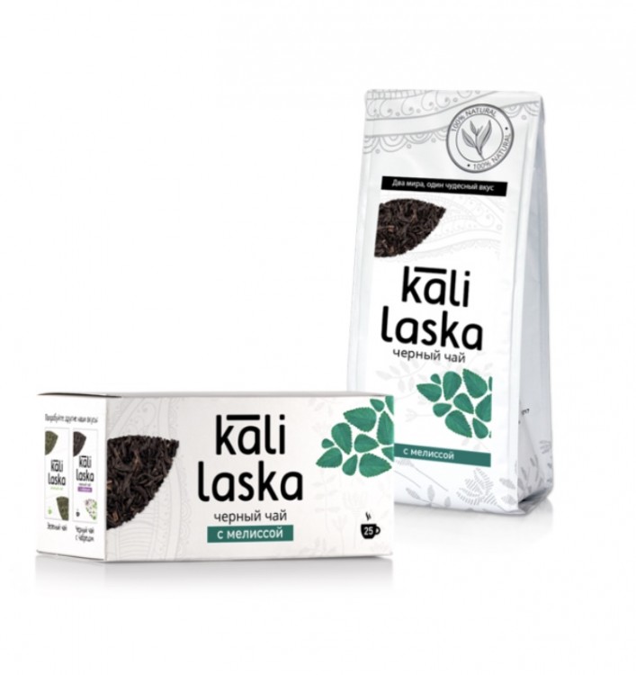 Чай «Kali Laska» черный байховый с мелиссой 25*2г  