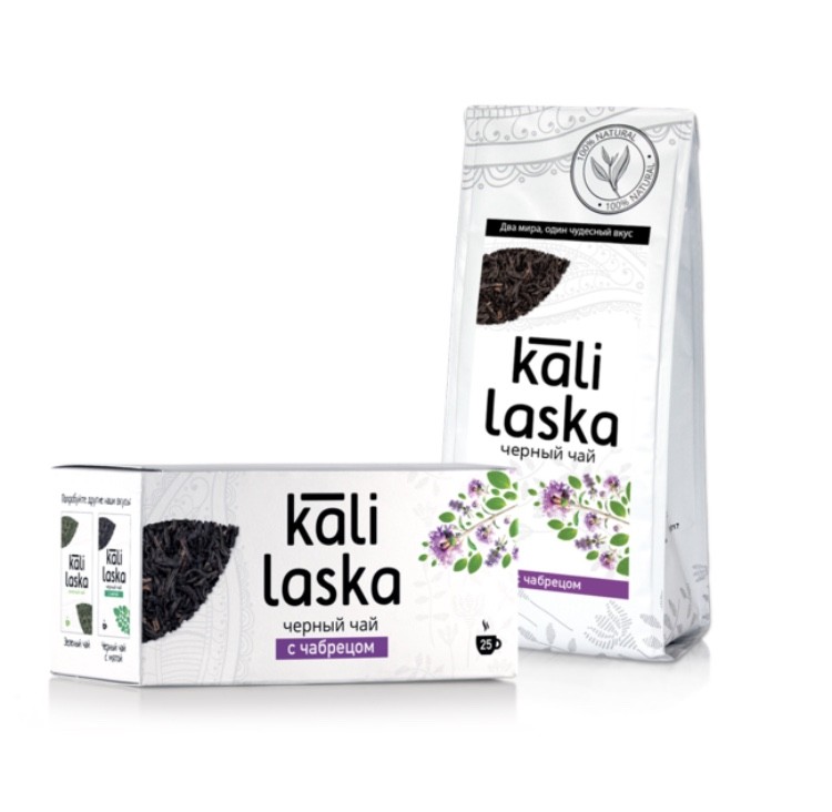 Чай «Kali Laska» черный байховый с чабрецом 25*2г 