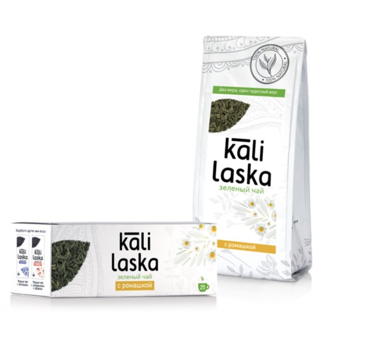 Чай «Kali Laska» зеленый байховый с ромашкой 25*1,7г  