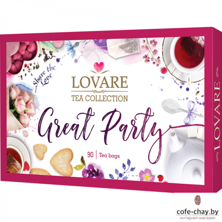 Набор чая «Lovare» Great Party, 18 видов, 90х1.7 г