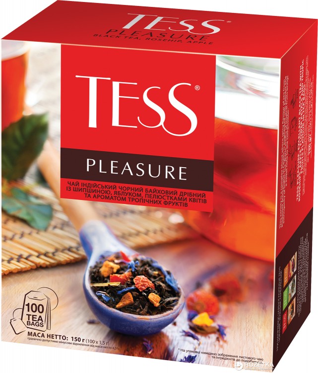Чай черный TESS Pleasure 100*1,5г 