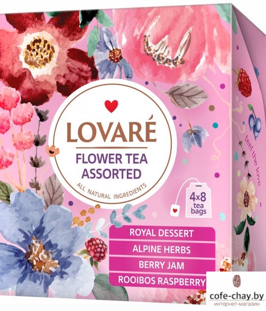 Набор чай цветочный LOVARE  Ассорти 32*2г 