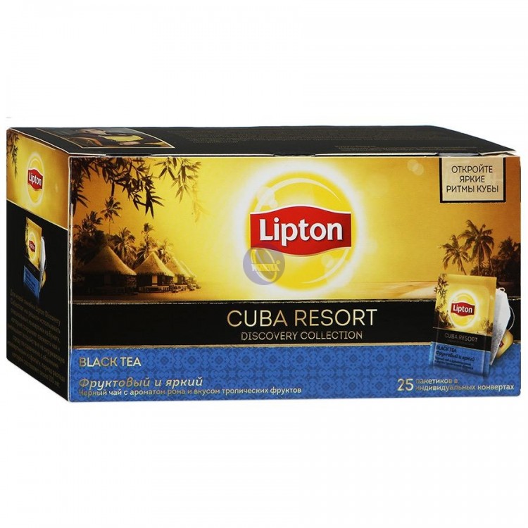 Чай черный Lipton CUBA RESORT 25*2г 