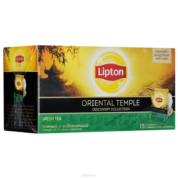 Чай зеленый Lipton ORIENTAL TEMPLE 25*1,9г 