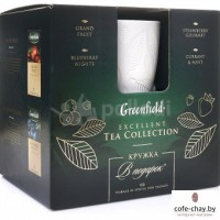 Чай набор Гринфилд "Набор чая и чайного напитка" 4х25пак с оригинальной керамической кружкой 200г